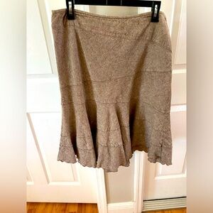 DKNY Jeans skirt women’s size large.Brown and cream denim.
